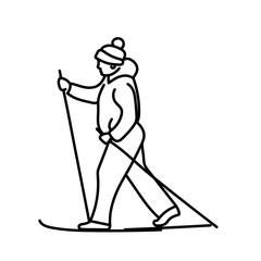 Fototapeta premium Skieur