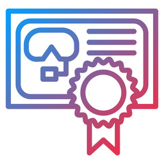 Diving Certificate Icon Style