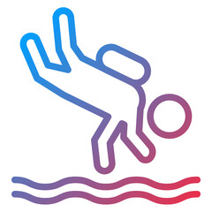 Drift Diving Icon Style