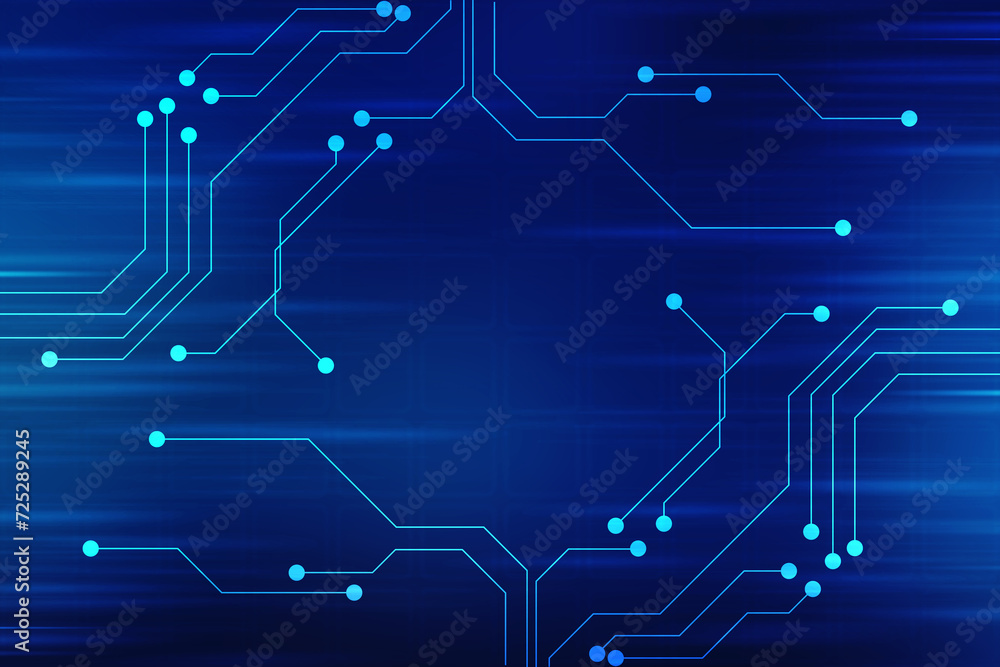Poster abstract futuristic circuit board illustration, circuit board with various technology elements. circ