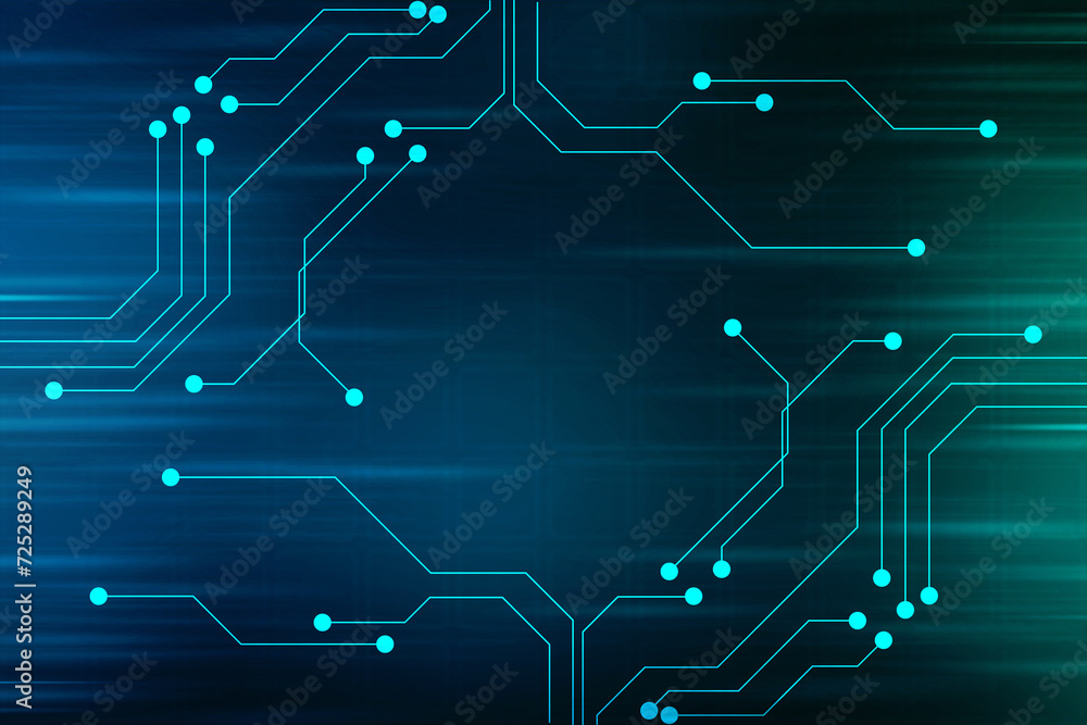 Poster abstract futuristic circuit board illustration, circuit board with various technology elements. circ