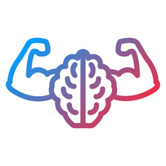 Brain Power Icon Style