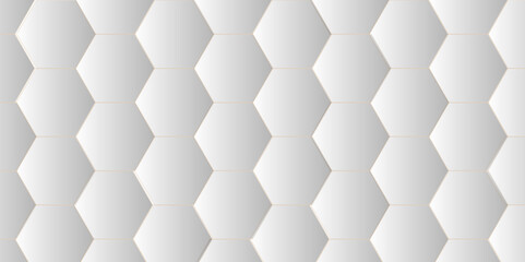 Abstract white background with hexagons pattern. White abstract vector wallpaper with hexagon grid. technology Futuristic honeycomb mosaic white background.	
