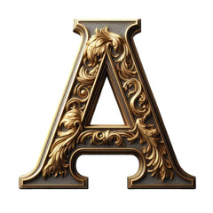 Isolated 3D Letter on a Clear PNG Canvas Generative AI 