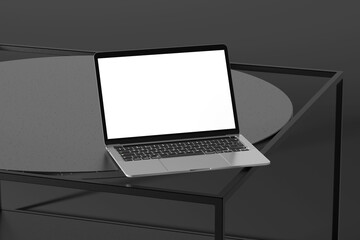 device laptop mockup with dark background