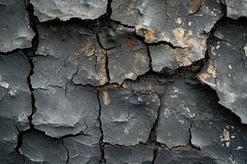 Texture of cracked concrete wall.