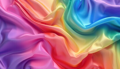 Obraz premium Rainbow flag with a colorful cloth