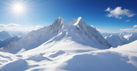 Fototapeta premium snow covered mountains