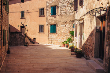 The historic hill village of Bale Valle in Istria, Croatia