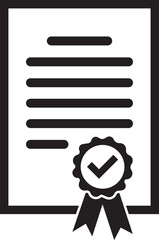 certificate icon vector illustration, achievement icon