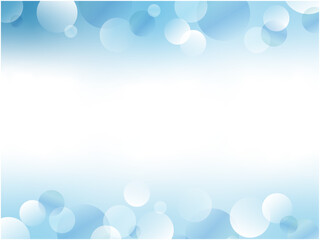 淡くて綺麗なシャボン玉風の水玉模様フレーム_ライトブルー