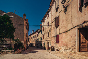 Fototapeta na wymiar The historic hill village of Bale Valle in Istria, Croatia