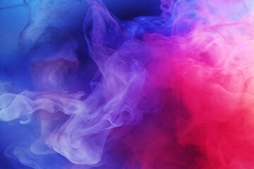 Fototapeta na wymiar Dramatic smoke fog with pink and blue color. 