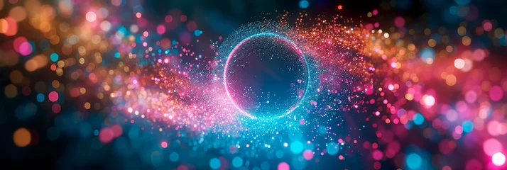 Rolgordijnen Festive glitter abstract background of multi colored particles © Outlander1746