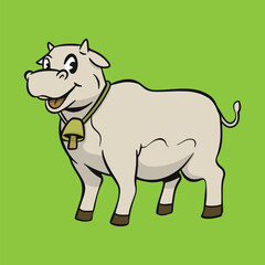 Cow cartoon vector illustration
