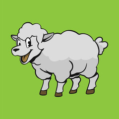sheep cartoon vector illustration