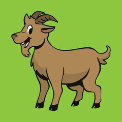 Goat cartoon vector illustration