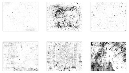 Vector grunge overlay. Hand drawn abstract texture set