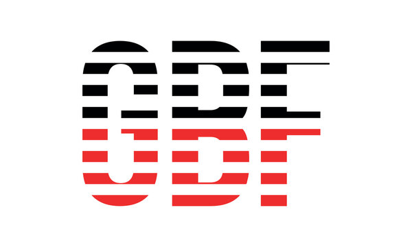 GBF three initial letter iconic line negative space minimal logo design vector template. monogram, abstract, wordmark, business, typography, minimalist, brand, company, flat, modern, unique, simple