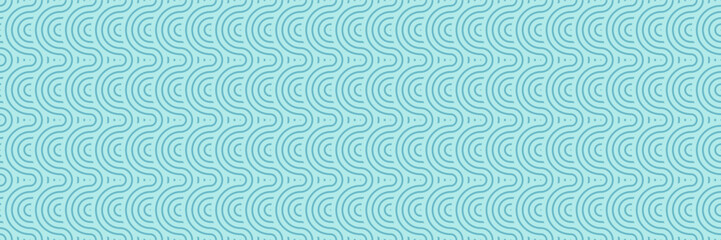Fototapeta na wymiar Light Blue Aqua Swirls Background, Modern Symmetrical Asian Pattern for Fashion and Trendy Textile Design