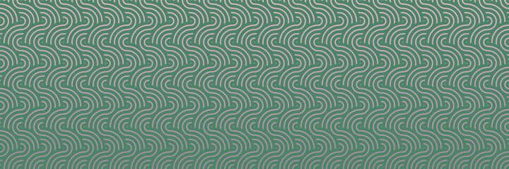 Green Wave Ornament: Seamless Asian Pattern Vector for Traditional Festive Backdrop and Fabric Decor