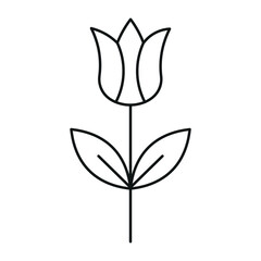 Easter Tulip Outline Icon