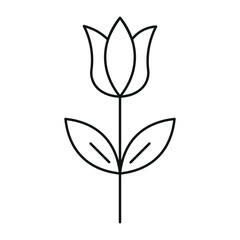 Easter Tulip Outline Icon