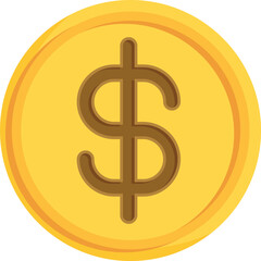 Usa dollar currency gold coin, pound money. currency digital pound coin for financial concept, vector illustration
