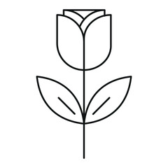 Easter Tulip Outline Icon