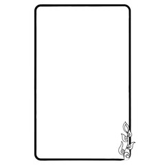 blank clipboard with paper with flowers