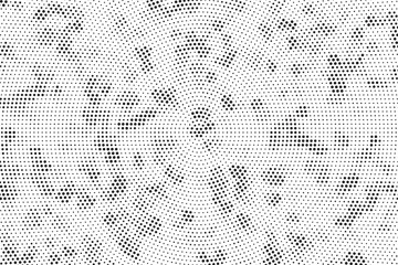 Halftone vector background. Monochrome halftone pattern. Abstract geometric dots background. Pop Art comic gradient black white texture. Design for presentation banner, poster, flyer, business card.	