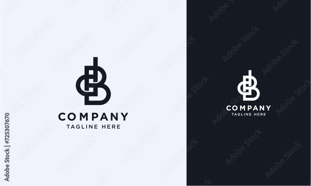 Fototapete BD or DB initial logo concept monogram,logo template designed to make your logo process easy and approachable. All colors and text can be modified