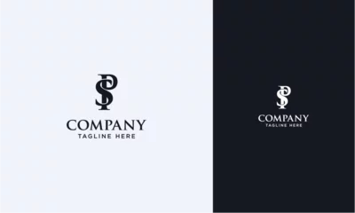 Foto op Canvas SP or PS initial logo concept monogram,logo template designed to make your logo process easy and approachable. All colors and text can be modified © aulia hakim