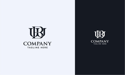 WB or BW initial logo concept monogram,logo template designed to make your logo process easy and approachable. All colors and text can be modified