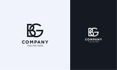 BG initial logo concept monogram,logo template designed to make your logo process easy and approachable. All colors and text can be modified