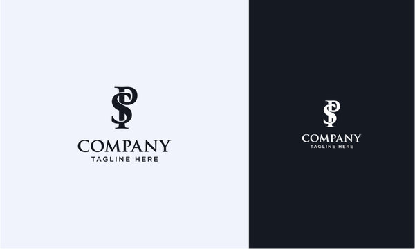 SP or PS initial logo concept monogram,logo template designed to make your logo process easy and approachable. All colors and text can be modified