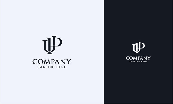 UP initial logo concept monogram,logo template designed to make your logo process easy and approachable. All colors and text can be modified