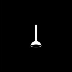  Toilet plunger icon isolated on dark background