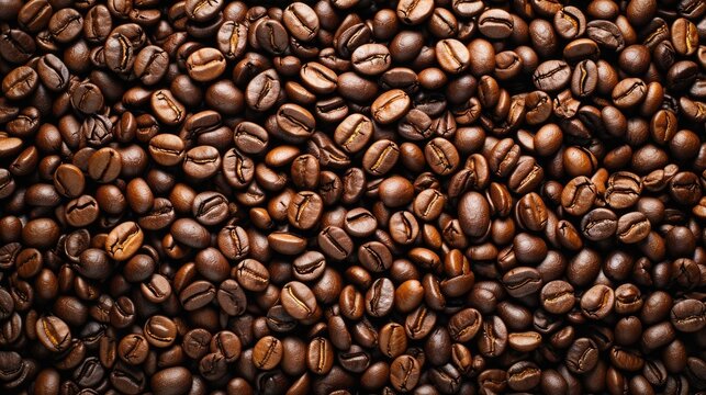 Seamless coffee beans background wallpaper, perfect for a cozy and aromatic ambiance, Ai Generated