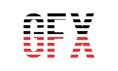 GFX three initial letter iconic line negative space minimal logo design vector template. monogram, abstract, wordmark, business, typography, minimalist, brand, company, flat, modern, unique, simple