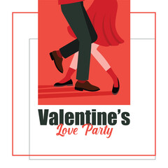 Happy Valentine Day Couple Love Party Social Media Post