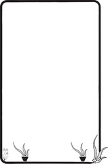 frame with black and white background