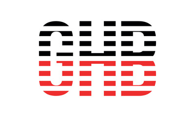 GHB three initial letter iconic line negative space minimal logo design vector template. monogram, abstract, wordmark, business, typography, minimalist, brand, company, flat, modern, unique, simple