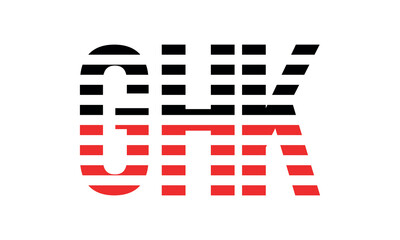 GHK three initial letter iconic line negative space minimal logo design vector template. monogram, abstract, wordmark, business, typography, minimalist, brand, company, flat, modern, unique, simple