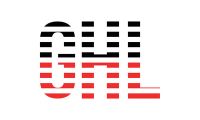 GHL three initial letter iconic line negative space minimal logo design vector template. monogram, abstract, wordmark, business, typography, minimalist, brand, company, flat, modern, unique, simple