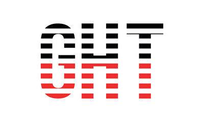 GHT three initial letter iconic line negative space minimal logo design vector template. monogram, abstract, wordmark, business, typography, minimalist, brand, company, flat, modern, unique, simple