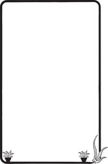 Obraz premium black and white frame with a border