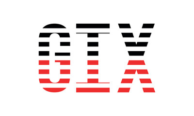 GIX three initial letter iconic line negative space minimal logo design vector template. monogram, abstract, wordmark, business, typography, minimalist, brand, company, flat, modern, unique, simple