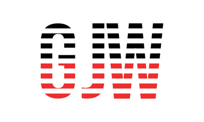 GJW three initial letter iconic line negative space minimal logo design vector template. monogram, abstract, wordmark, business, typography, minimalist, brand, company, flat, modern, unique, simple