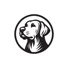 dog logo tempate illustration